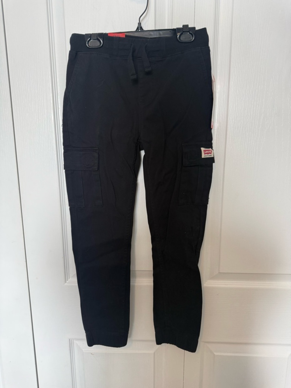 Levi's Black Cargo Joggers with Red Tag